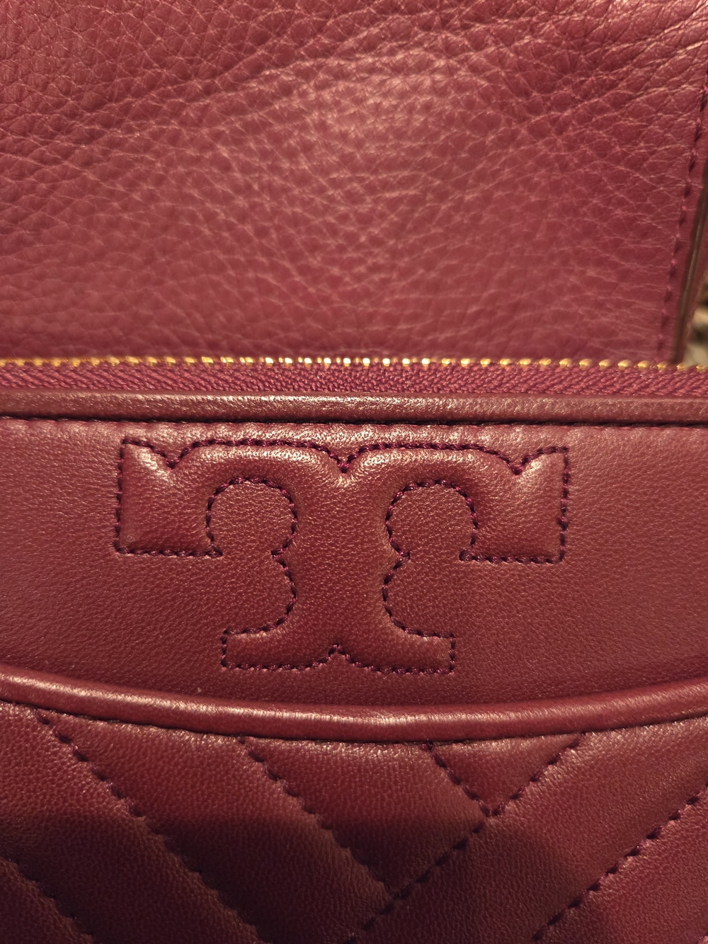 Tory Burch Berry-Burgundy Leather Crossbody Bag and Wallett Set - Picture 3 of 8